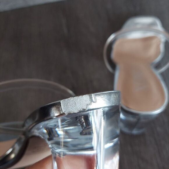 Women's XOXO Verena Dress Sandals Clear Slip On Heels Size 6 - Picture 10 of 11
